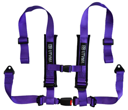 2-inch 4-point Harness with Auto Buckle - Purple - Harness