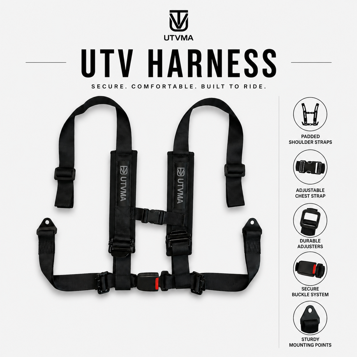 2-inch 4-point Harness with Auto Buckle - Vehicle Parts & Accessories