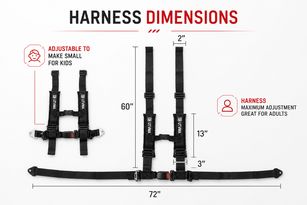 2-inch 4-point Harness with Auto Buckle - Vehicle Parts & Accessories