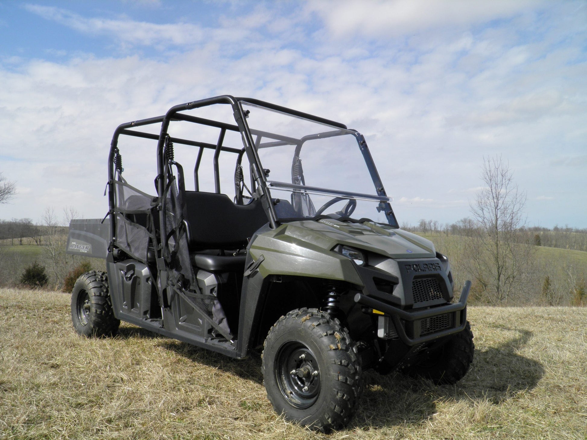 2011-2014 Polaris Ranger Mid-Size Crew - 2 Pc Scratch-Resistant Windshield - Windshields