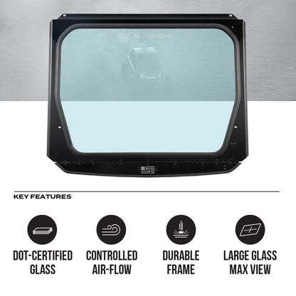 2025-2026 Polaris Pro XP / Pro S Front Windshield - Glass Front Windshield