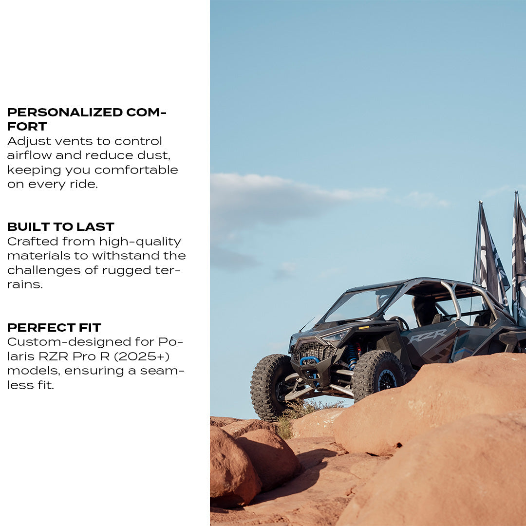 2025-2026 Polaris Pro XP / Pro S Front Windshield - Glass Front Windshield
