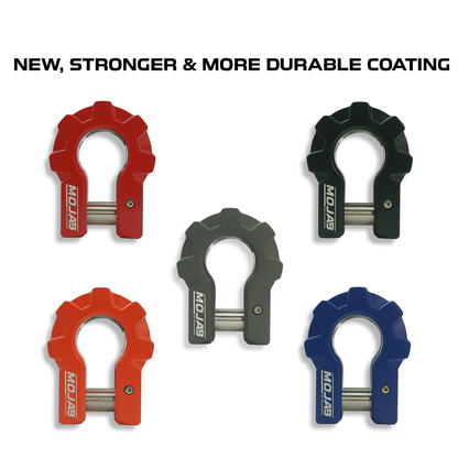 3/4’’ Extreme duty Aluminum D-Shackle set (9T)-Ceramic coated (LIFETIME WARRANTY*) - Shackle
