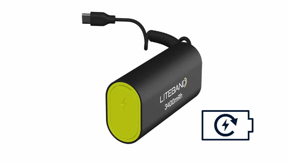 3400 mAh Rechargeable Battery - High Vis Yellow - Personal Lighting