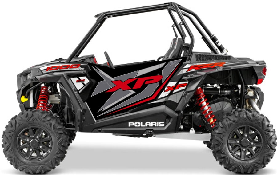 Trail Armor GenX Two Door Graphics Kit  - 2014 RZR XP 1000 Black Pearl