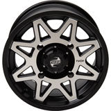 4/110 Tusk Tintic Wheel 14x7 5.0 + 2.0 Machined/Black