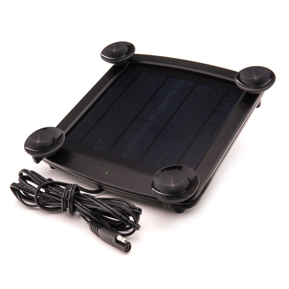 5 Watt Solar 12V Battery Charger with Windshield Mount - Battery