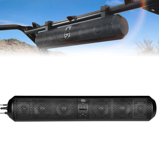 6 Speaker UTV Bluetooth Sound Bar for 1.56’’-2.25’’ Roll Bar