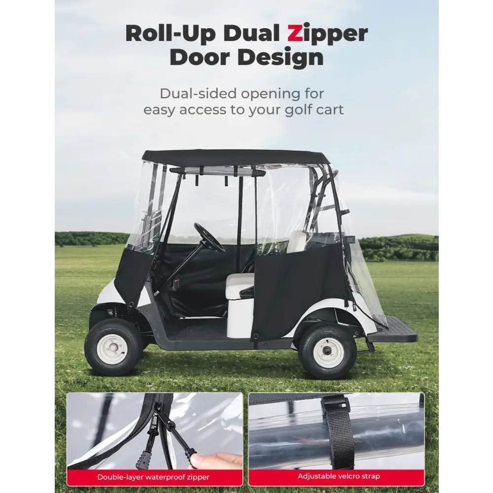 600D Rain Cover Golf Cart Enclosure 2 Passenger