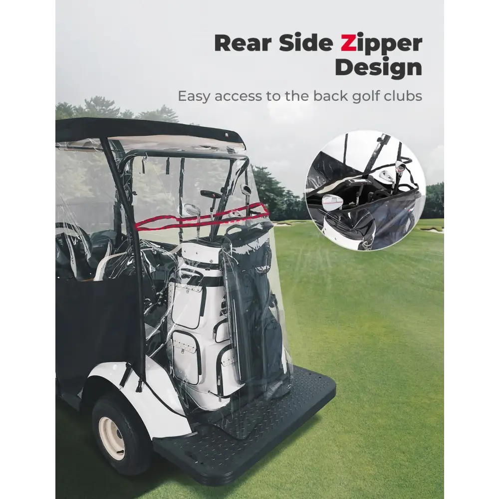 600D Rain Cover Golf Cart Enclosure 2 Passenger