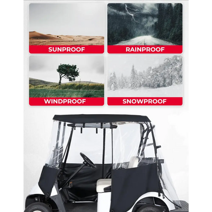 600D Rain Cover Golf Cart Enclosure 2 Passenger