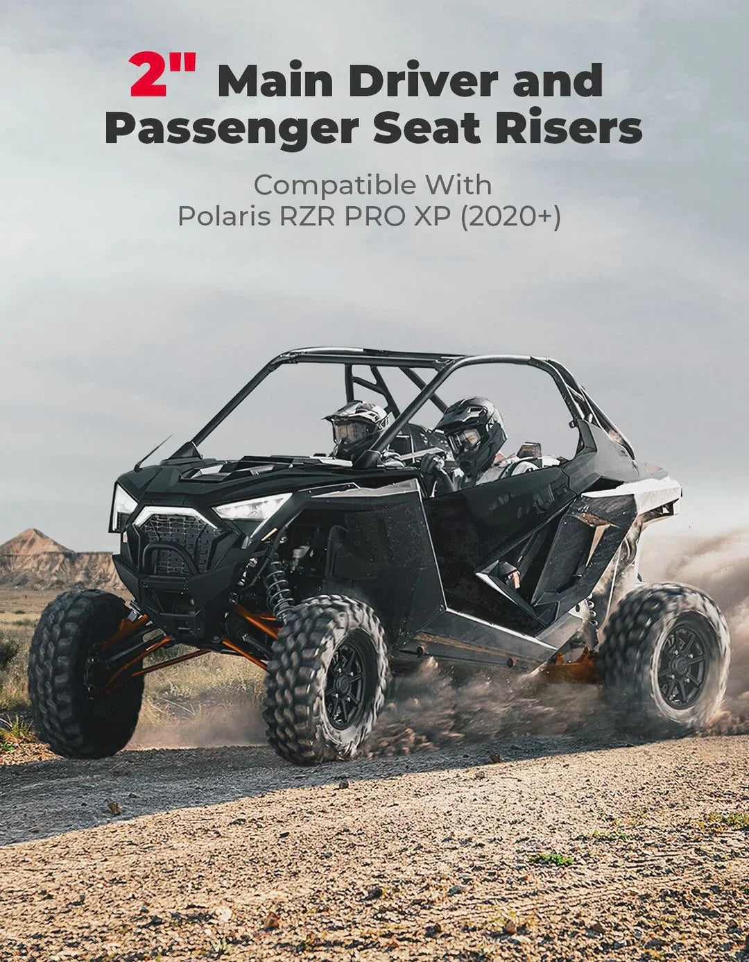 8PCS Seat Risers Spacers 2’’ Lift Kit for Polaris RZR PRO XP 2-Seat