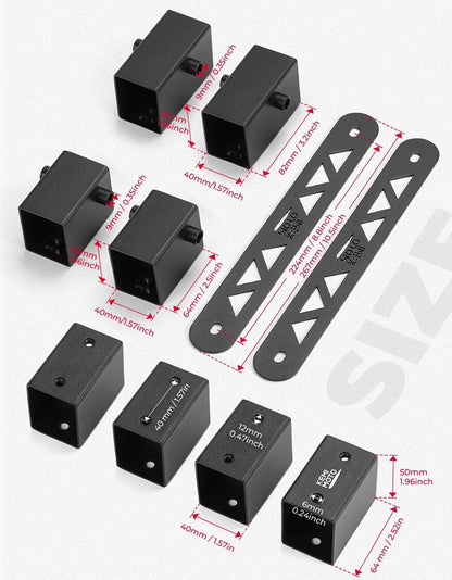 8PCS Seat Risers Spacers 2’’ Lift Kit for Polaris RZR PRO XP 2-Seat