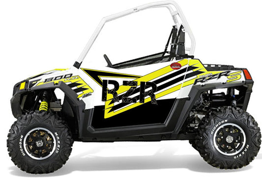 Trail Armor Slimline Two Door Graphics Kit - 2014 RZRS 800 LE WHITE LIGHTNING