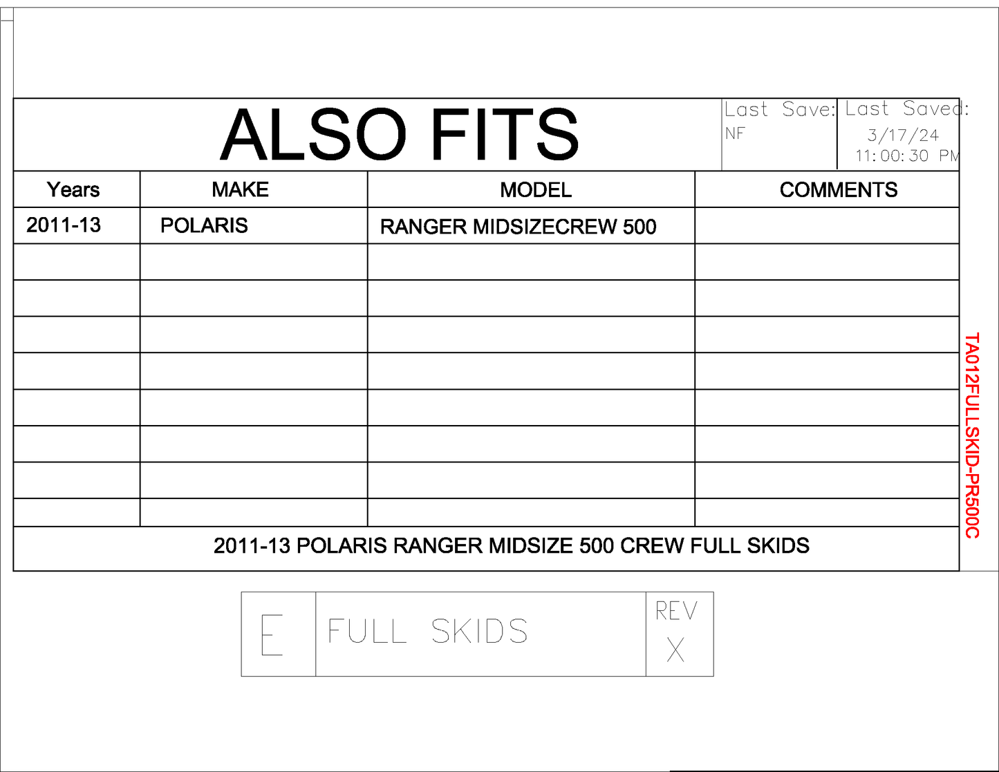 Trail Armor Polaris Ranger Midsize Crew 500 2011 - 2013 Full Skids