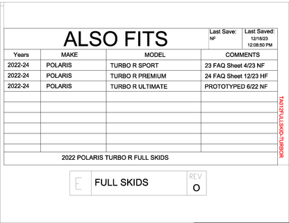 Trail Armor RZR Turbo R Full Skids with Standard or Trimmed Sliders