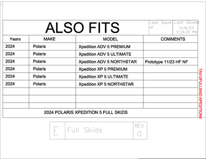 Trail Armor Polaris Xpedition XP 5 and ADV 5 Full Skids