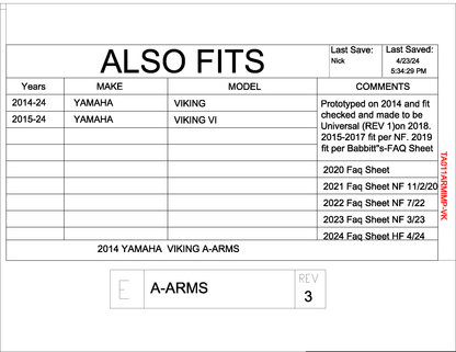 Trail Armor Yamaha Viking and Viking VI iMpact A-Arm CV Front and Rear Boot Guards 2014 - 2024