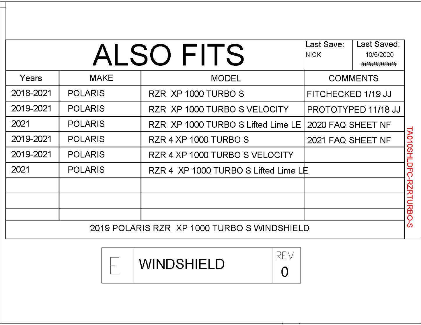 Trail Armor Polaris RZR XP 1000 Turbo S, RZR Turbo S Velocity, RZR 4 XP 1000 Turbo S and RZR 4 Turbo S Velocity CoolFlo Windshield