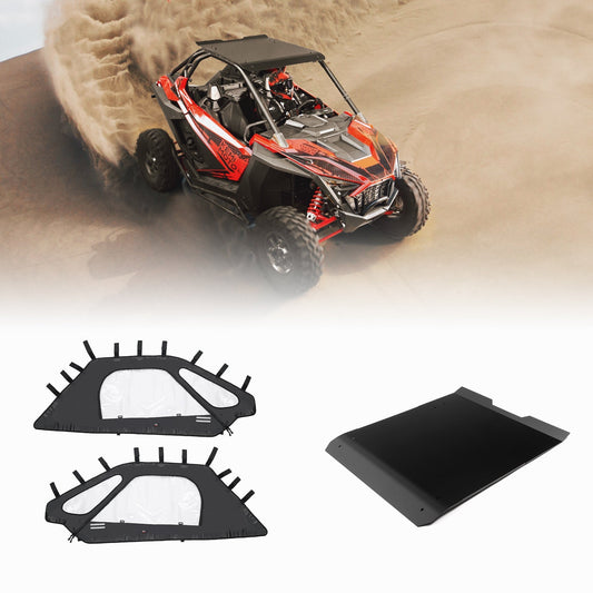 Soft Upper Doors with Zippers & Aluminum Hard Roof Top for RZR Pro XP