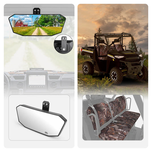 Upgraded Rear View Mirror & Camouflage Seat Cover for Ranger XP 1000
