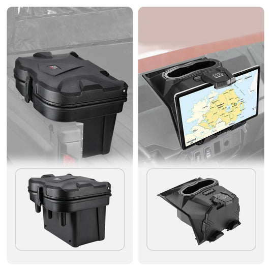 Cargo Storage Device Bed Box and Tablet Holder for Polaris Ranger