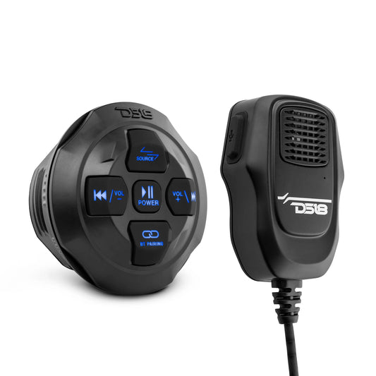 Marine And Powersports Waterproof Bluetooth Audio Receiver With Controls and Micrphone