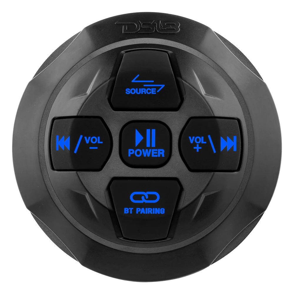 Marine And Powersports Waterproof Bluetooth Audio Receiver With Controls and Micrphone