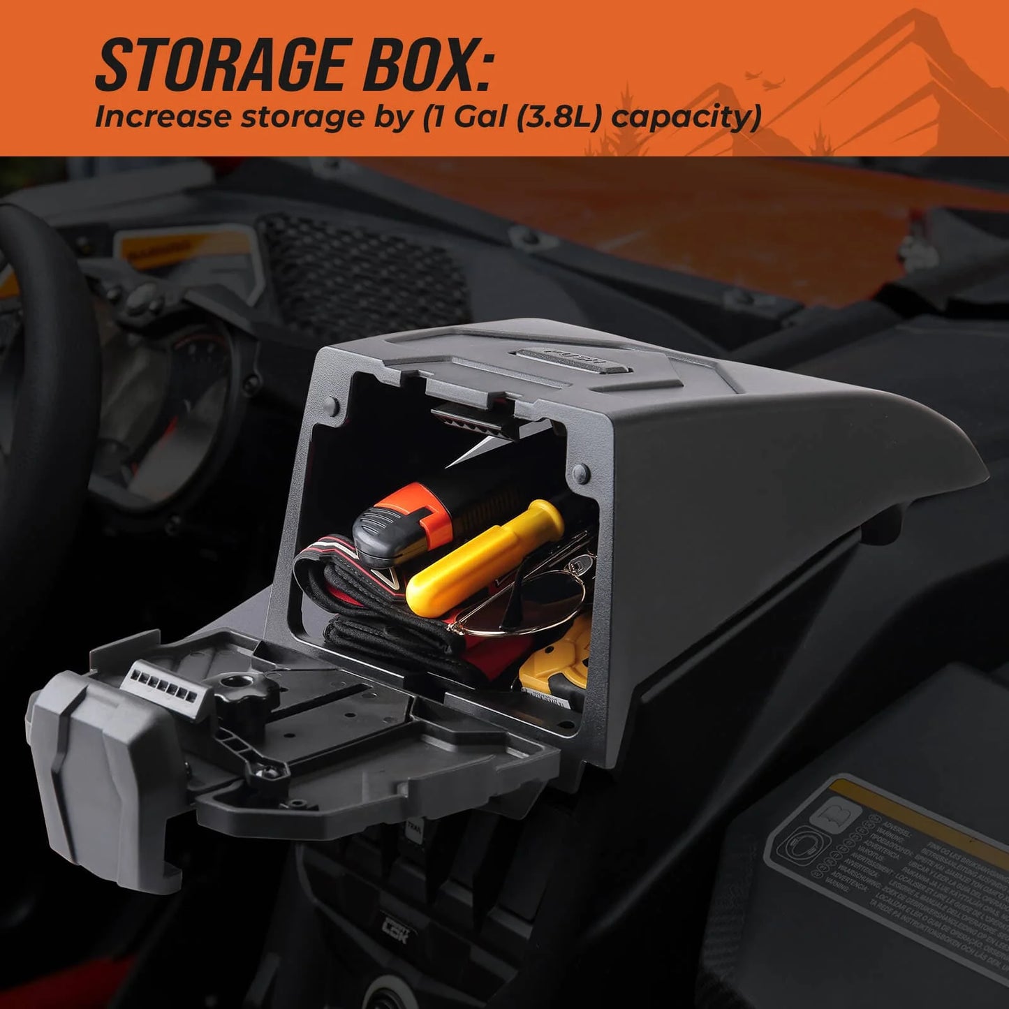 Navigation Storage Box and Holder & Noise Reduction Kit Fit Can-Am Maverick X3