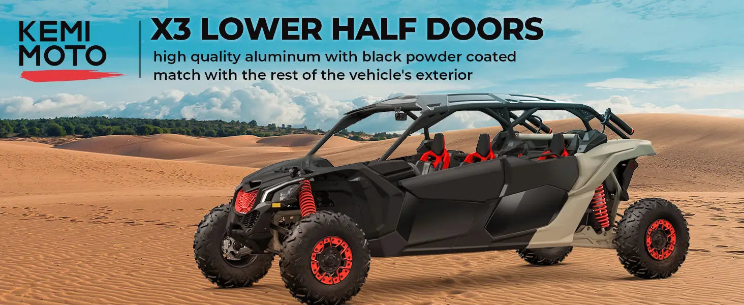 Aluminum Lower Door Panel Inserts Fit Can-Am Maverick X3 MAX