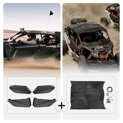 Lower Doors Panels Kit & Hard Roof For Can-Am Maverick X3 MAX