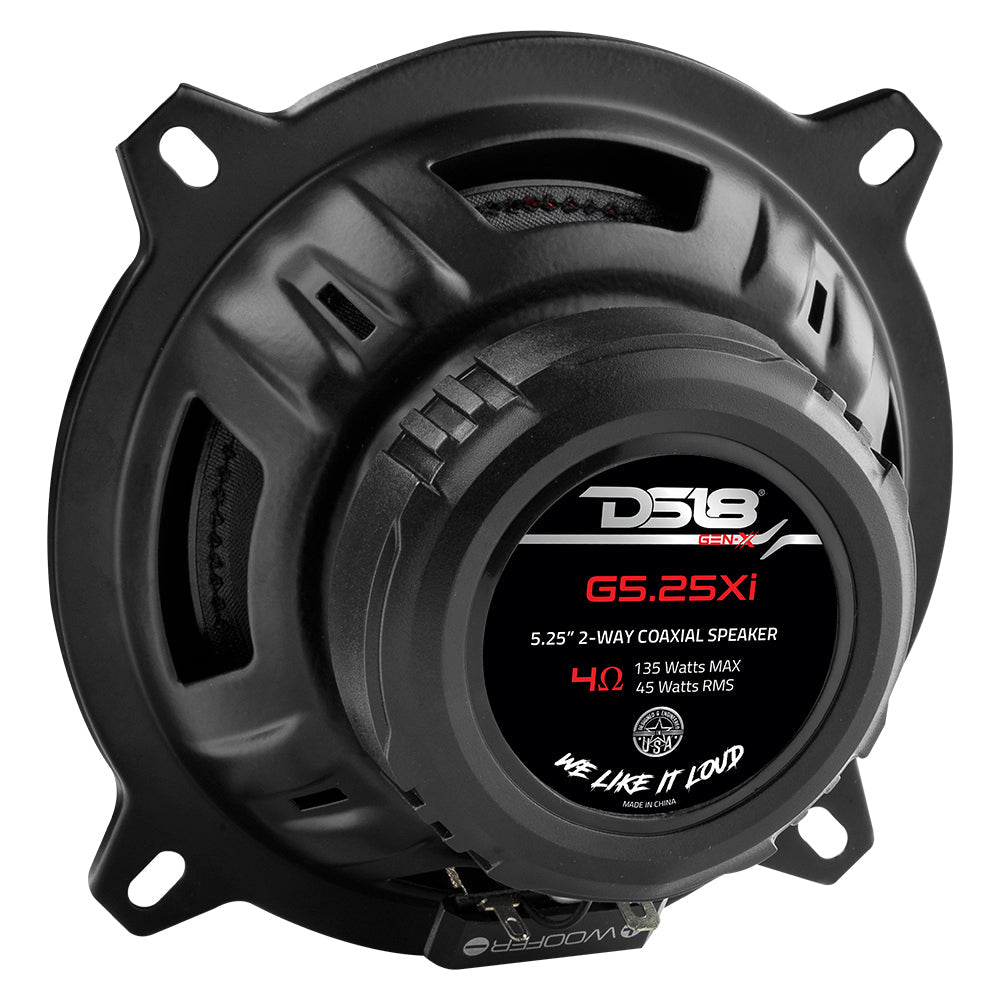 GEN-X 5.25 Inch 2-Way Coaxial Speakers 45 Watts Rms 4-Ohm DS18