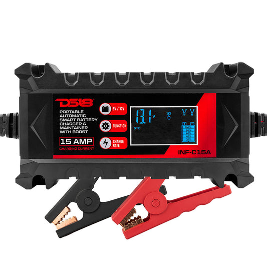15 AMP Automatic Smart Lithium and AGM Car Battery Charger and Maintainer DS18