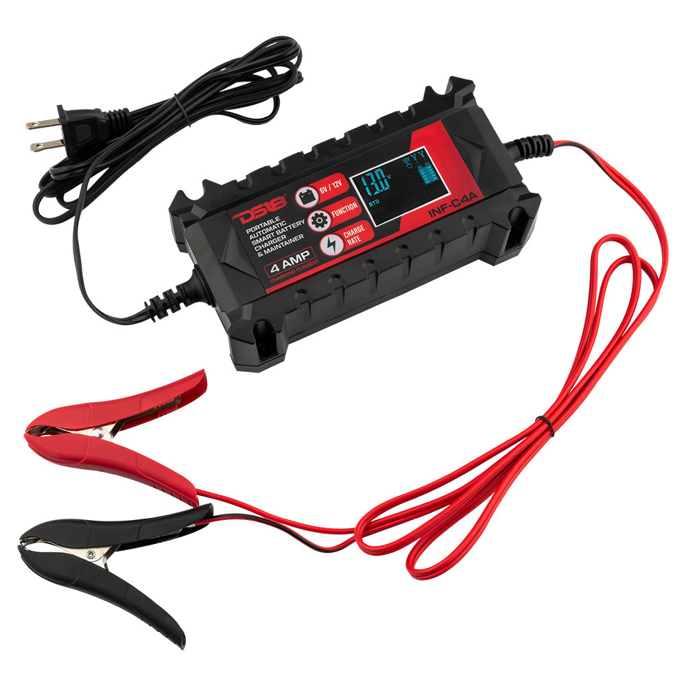 4 AMP Automatic Smart Lithium and AGM Car Battery Charger and Maintainer DS18