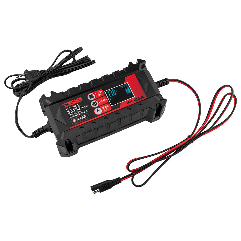 6 AMP Automatic Smart Lithium and AGM Car Battery Charger and Maintainer DS18