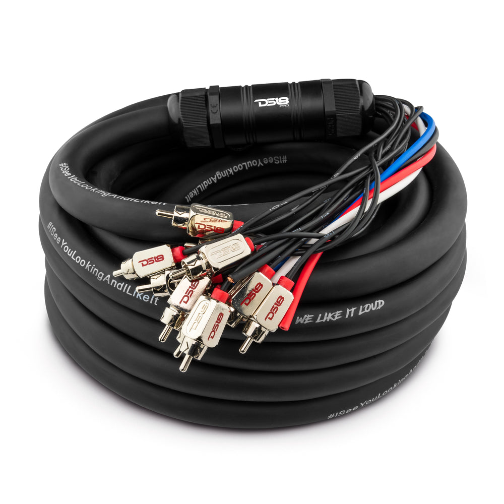 Medusa/Snake 10 Channel RCA and 4 x 12GA OFC Power Wire 30 Feet DS18