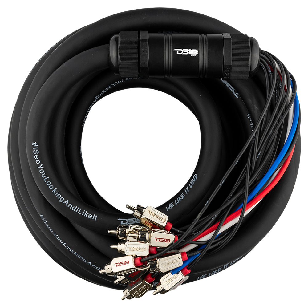 Medusa/Snake 10 Channel RCA and 4 x 12GA OFC Power Wire 30 Feet DS18