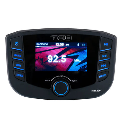 Marine Headunit TFT screen , 3 Zones, 4 volts Output, Bluetooth, RDS 4X50 Watts