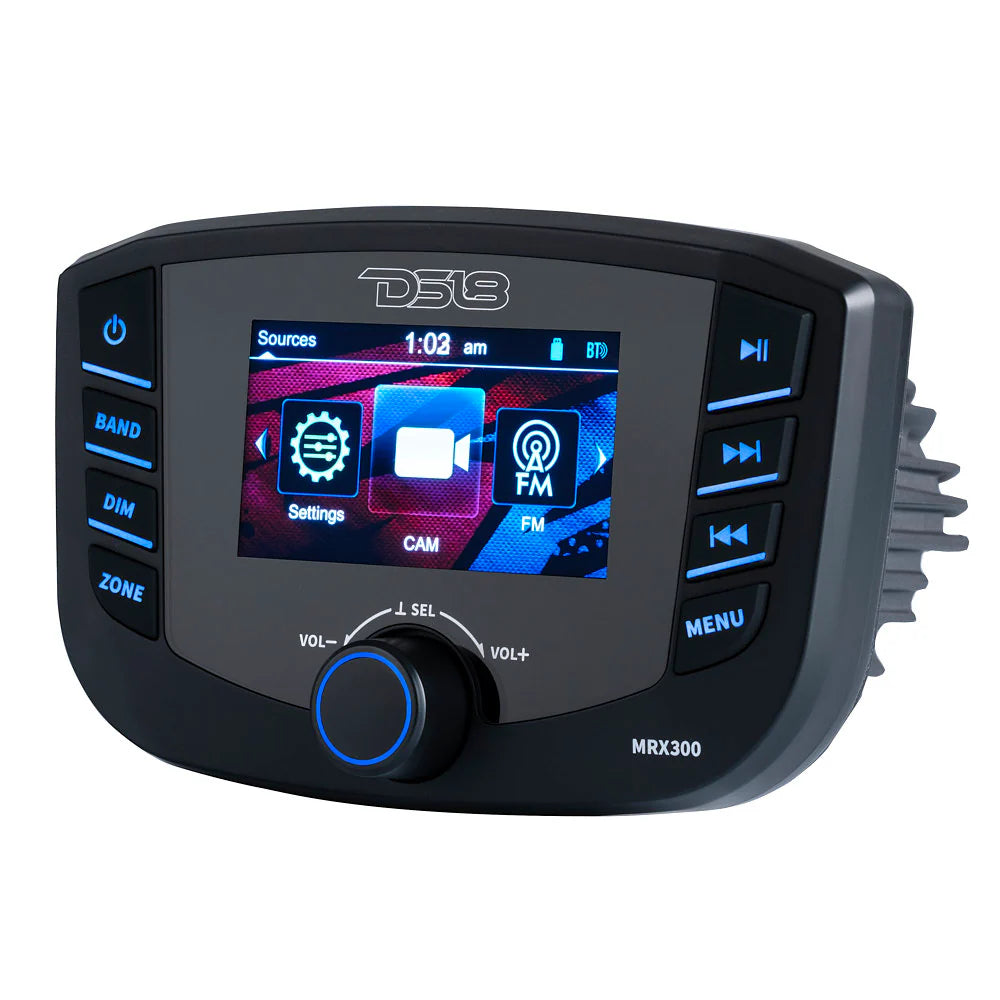 Marine Headunit TFT screen , 3 Zones, 4 volts Output, Bluetooth, RDS 4X50 Watts