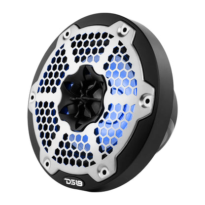 NXL 6.5" 2-Way Coaxial Marine Speaker With LED RGB Lights 100 Watts Rms 4-Ohm -Black