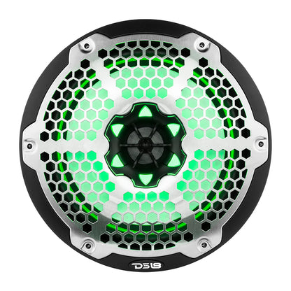 NXL 8" 2-Way Coaxial Marine Speaker With LED RGB Lights 125 Watts Rms 4-Ohm -Black