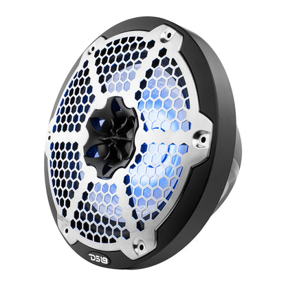 NXL 8" 2-Way Coaxial Marine Speaker With LED RGB Lights 125 Watts Rms 4-Ohm -Black