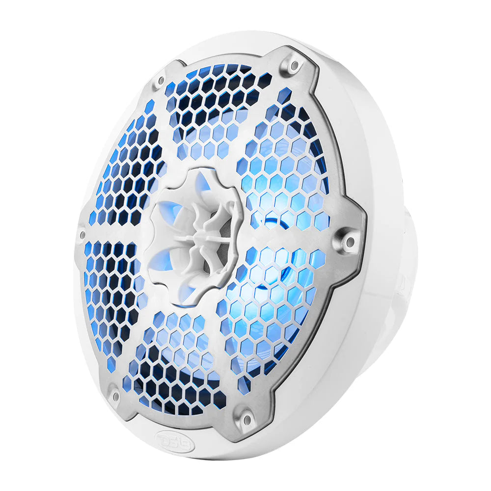 NXL 8" 2-Way Coaxial Marine Speaker With LED RGB Lights 125 Watts Rms 4-Ohm -White