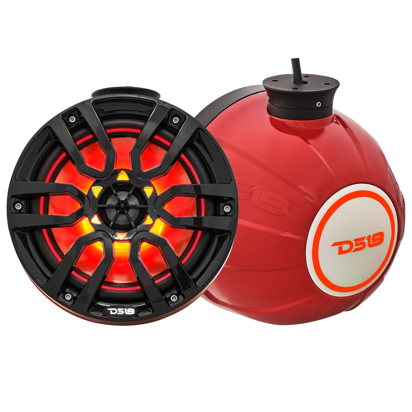 NXL 8" Pod 375W Speaker with Integrated RGB LED Lights (Pair) - Perfect for Jet Skis