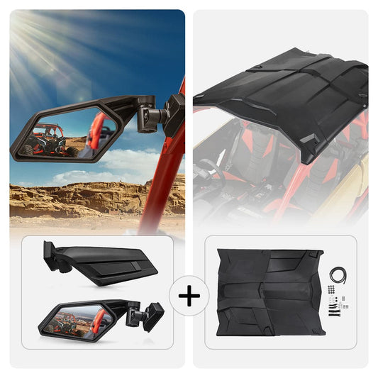 Side View Mirror & Hard Roof Fit Can-Am Maverick X3 Max