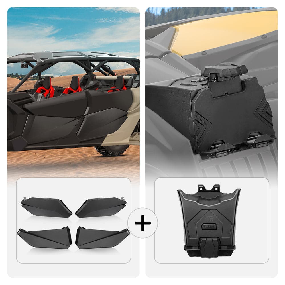 Lower Doors Panels Kit & Tablet Holder For Can-Am Maverick X3 MAX