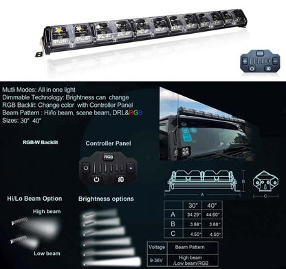 SYA 40” Ultimate Super Bright RGB Light Bar