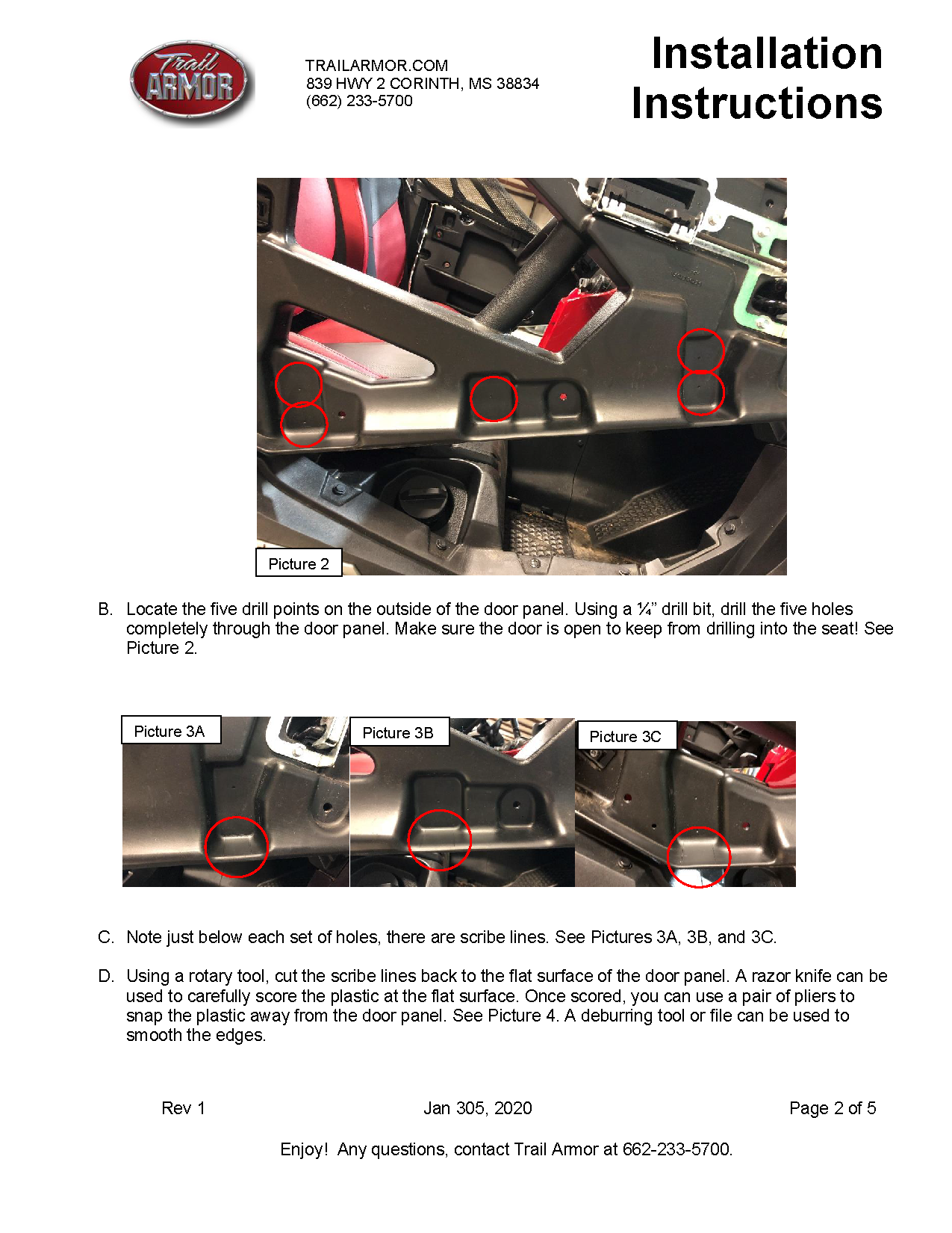 Trail Armor 2019 - 2022 Honda Talon 1000X, Talon 1000R, 2021 - 2022 Talon 1000R Fox Live Valve,Talon 1000X Fox Live Valve Lower Door Insert Kit