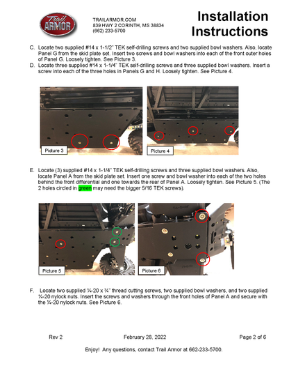 Trail Armor Can Am Defender Max, Defender Max XT, Defender Max XT Cab HD10, Defender Max X MR HD10, Defender Pro DPS HD10, Defender Pro XT HD10, Defender Max HD7, Defender Max HD9, Defender Max DPS HD9, Defender Max XT HD9 Full Skids