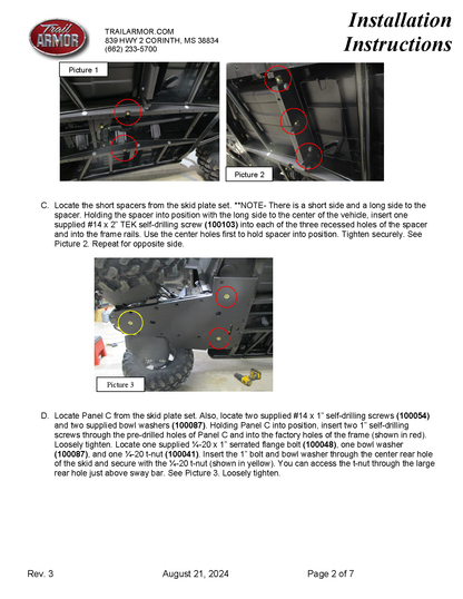 Trail Armor 2018 - 2019 Can Am Maverick Trail 800/1000, Maverick Trail DPS 800/1000, 2019 Maverick Sport, Maverick Sport DPS 1000, Maverick Sport DPS 1000R, Maverick Sport X XC, Maverick Sport X MR, Maverick Sport X RC Full Skids with Slider Nerfs